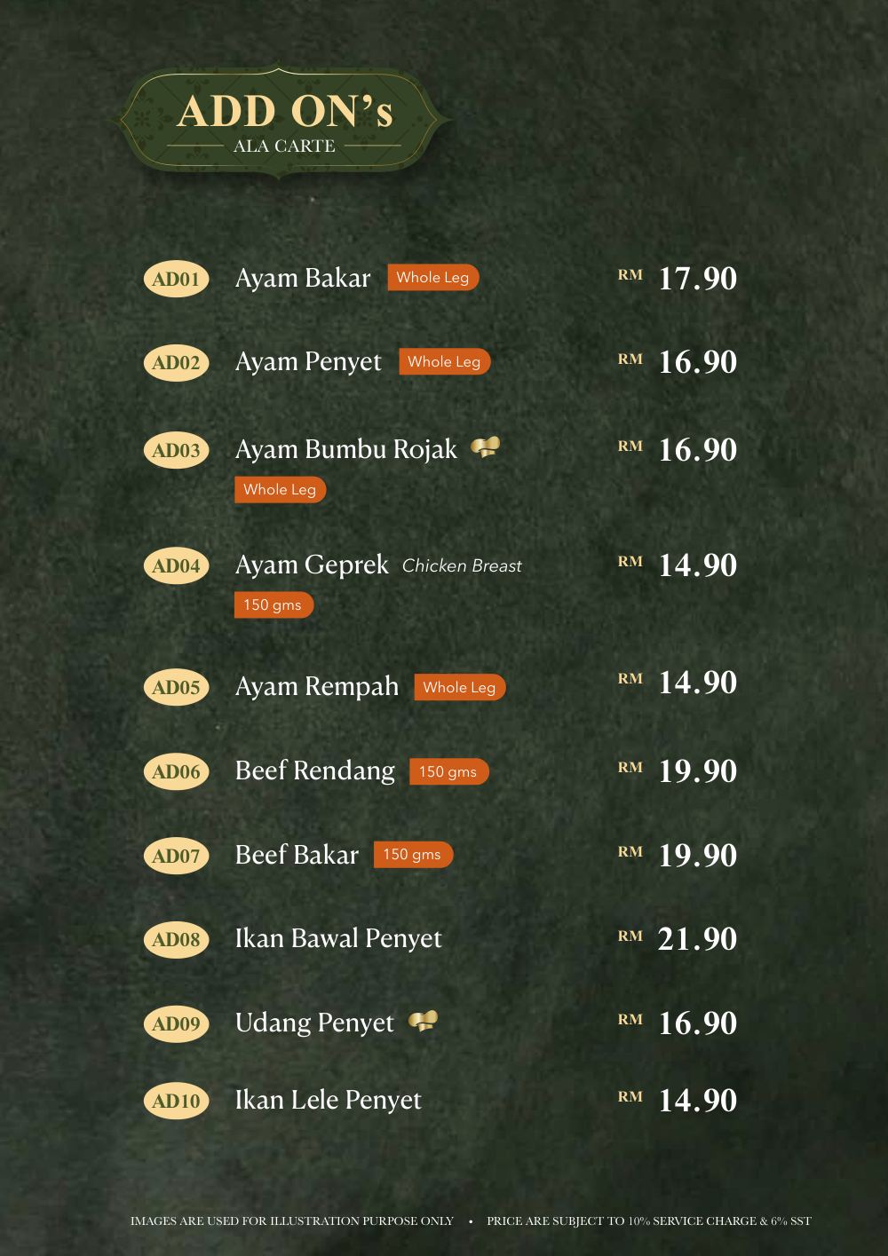 Simply Enak menu page 7
